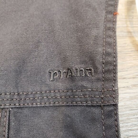 PrAna Mens Trembly Canvas Chore Vest Quilted Gray XXL Workwear Barn Coat Gorp - Picture 7 of 13